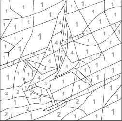 coloriage magique d'un catamaran - Route du Rhum 2018