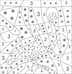 coloriage magique d'un pélican