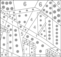 coloriage magique d'un maison